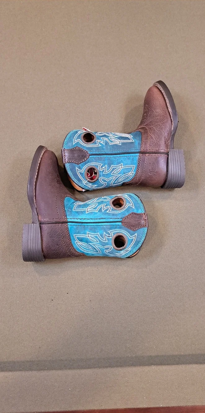 Justin Bowline Junior Walnut Brown Water Buffalo - Size: Kids 9 D - Picture 7 of 10